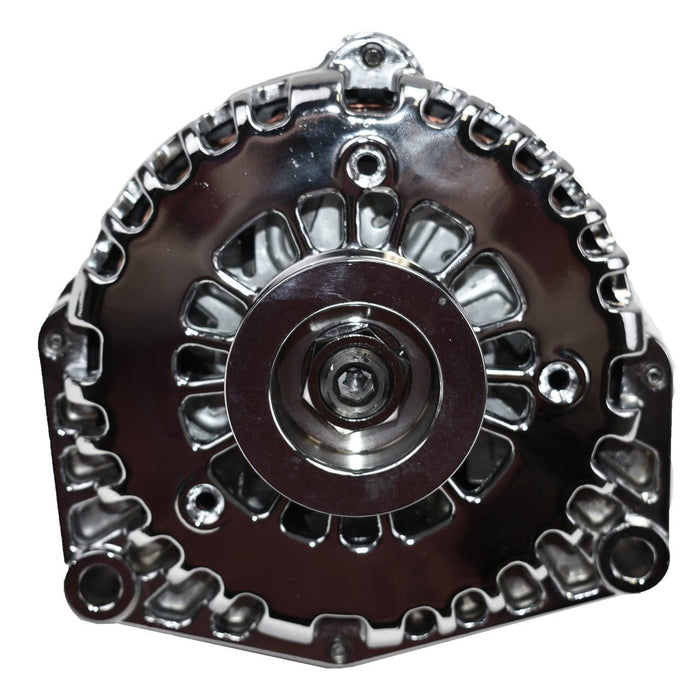 A-Team Performance GM AD244 Style High Output 220 Amp Alternator Chrome - Southwest Performance Parts