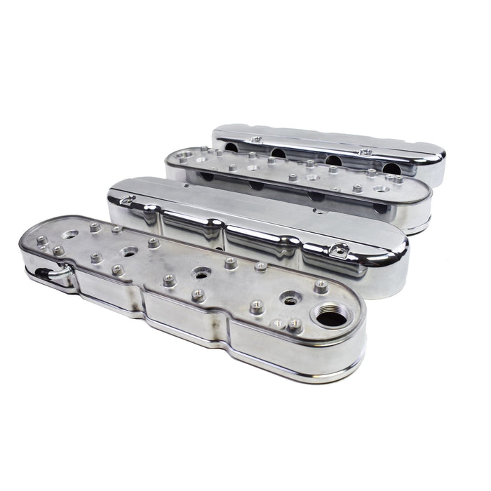 A-Team Performance GM LS Smooth Cast Aluminum Valve Covers with Coil Mounts and Covers For Chevy Small Block SB V8 293 325 376 427 Polished - Southwest Performance Parts