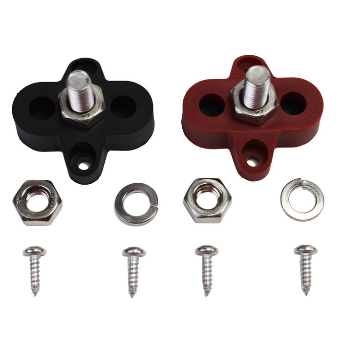 A-Team Performance Heavy-Duty Stainless Steel Single Stud Power Distribution and Ground Junction Block Battery Terminals 5-16" - Southwest Performance Parts
