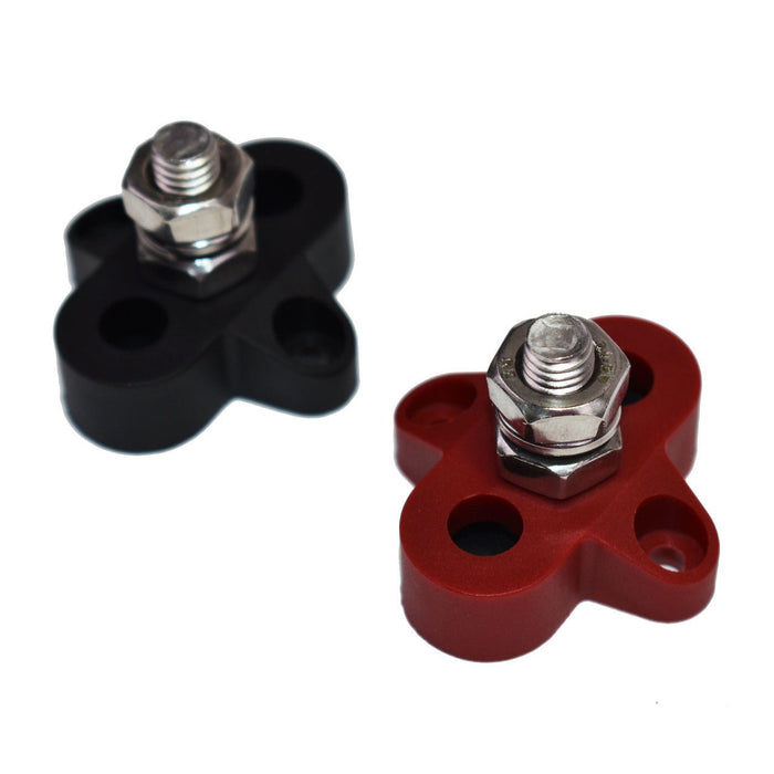 A-Team Performance Heavy-Duty Stainless Steel Single Stud Power Distribution and Ground Junction Block Battery Terminals 5-16" - Southwest Performance Parts