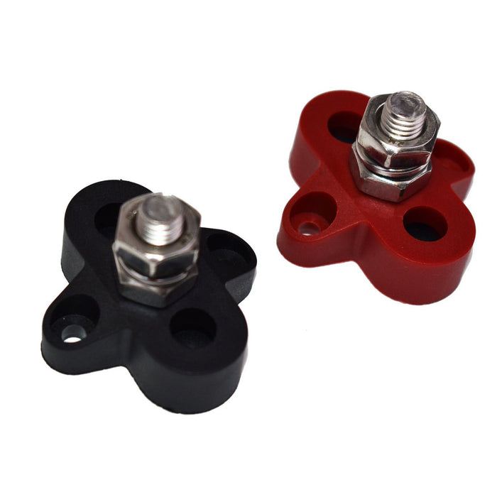 A-Team Performance Heavy-Duty Stainless Steel Single Stud Power Distribution and Ground Junction Block Battery Terminals 5-16" - Southwest Performance Parts