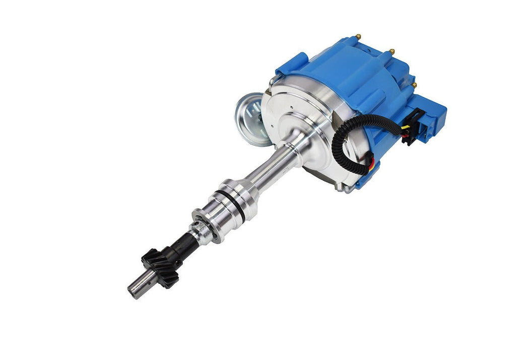 A-Team Performance HEI Complete Distributor 65K-Volt Coil, 8 Cylinders BBF Big Block Ford 351C 351M 400M 429 460 One Wire Installation Blue Cap - Southwest Performance Parts