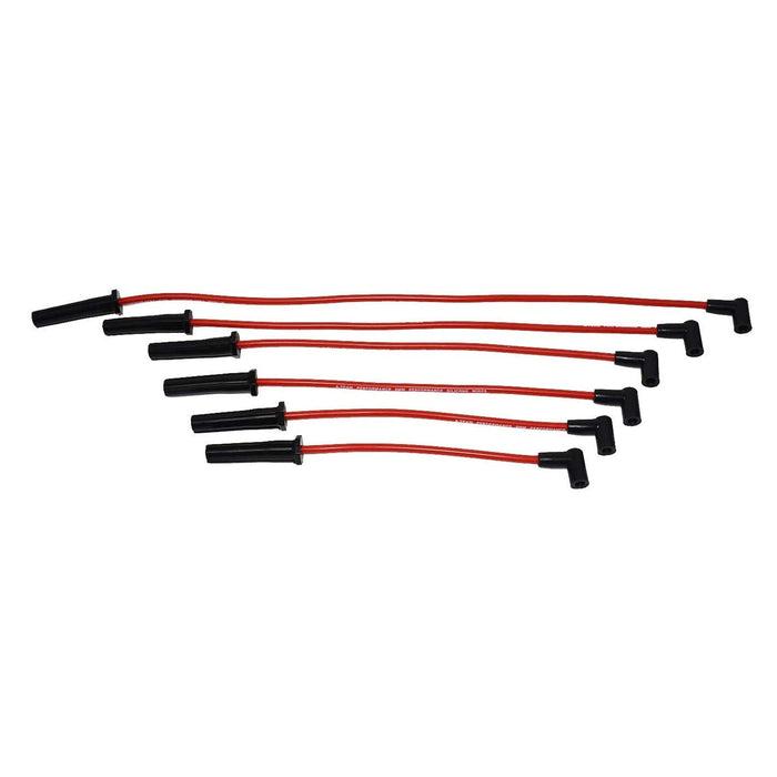 A-Team Performance HEI Distributor 65K Coil 7500 RPM Complete Kit w-Red Silicone Spark Plug Wires & HEI Pigtail Harness Compatible with Chevrolet Chevy GM GMC Truck Late Model Inline 6CYL 230 250 292 - Southwest Performance Parts