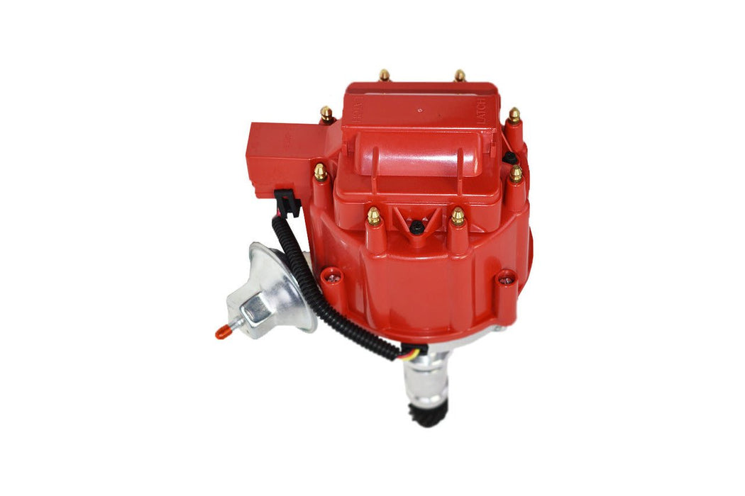 A-Team Performance HEI Distributor 65K Volt Coil Compatible with Buick Small Block SB 215 340 350 (3.5L - 215 1970-1974 Range Rover) One Wire Installation Red Cap - Southwest Performance Parts