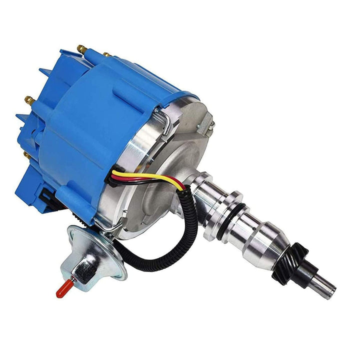 A-Team Performance HEI Distributor Blue Cap, Blue Silicone Spark Plug Wires Set and Pigtail Wiring Harness Kit Compatible with Ford 240 and 300 Engines F100 F150 F250 E150 - Southwest Performance Parts