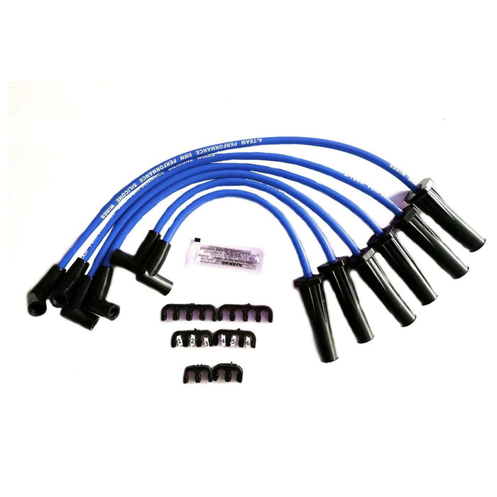 A-Team Performance HEI Distributor Blue Cap, Blue Silicone Spark Plug Wires Set and Pigtail Wiring Harness Kit Compatible with Ford 240 and 300 Engines F100 F150 F250 E150 - Southwest Performance Parts