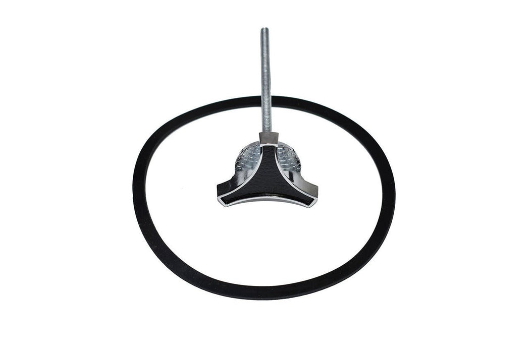 A-Team Performance High Flow Replacement Air Cleaner Assembly w-Flow-Thru Lid, Washable and Reusable Round Element Kit Includes Star Wing nut for Chevrolet GMC Ford 14"x3" Black - Southwest Performance Parts