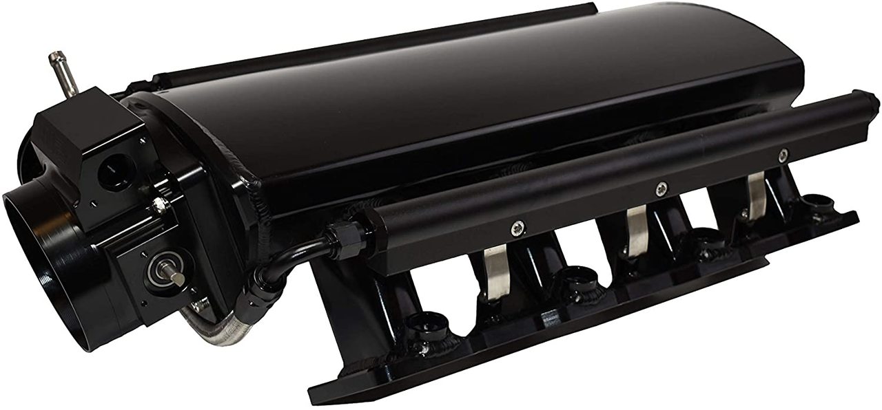 A-Team Performance Intake Manifold 102mm Throttle Body Sheet Metal Fabricated For Chevrolet GMC Pontiac LS LS1 LS2 LS6 EFI Black - Southwest Performance Parts