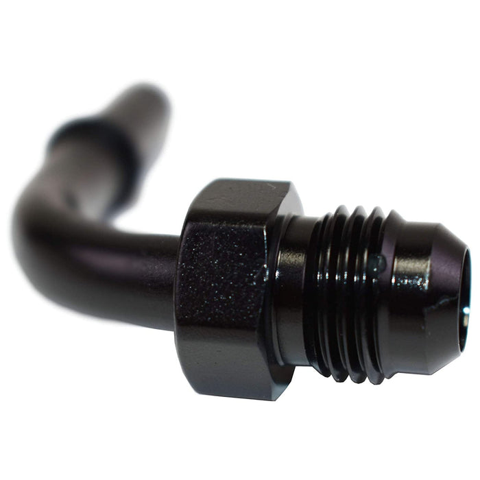 A-Team Performance LS LS1 LS2 LS3 -6 AN Male Thread 90° 5-16" Quick Connect Fuel Rail Adapter Black - Southwest Performance Parts
