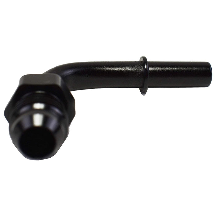 A-Team Performance LS LS1 LS2 LS3 -6 AN Male Thread 90° 5-16" Quick Connect Fuel Rail Adapter Black - Southwest Performance Parts