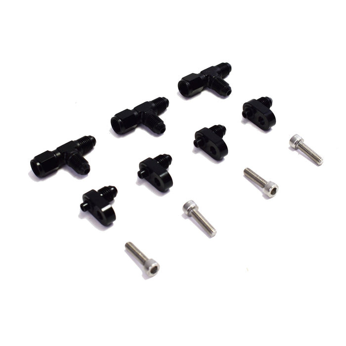 A-Team Performance LS LSX LS1 LS2 LS6 LM7 Steam Vent Hose Kit -4 AN Complete Coolant Crossover Black - Southwest Performance Parts