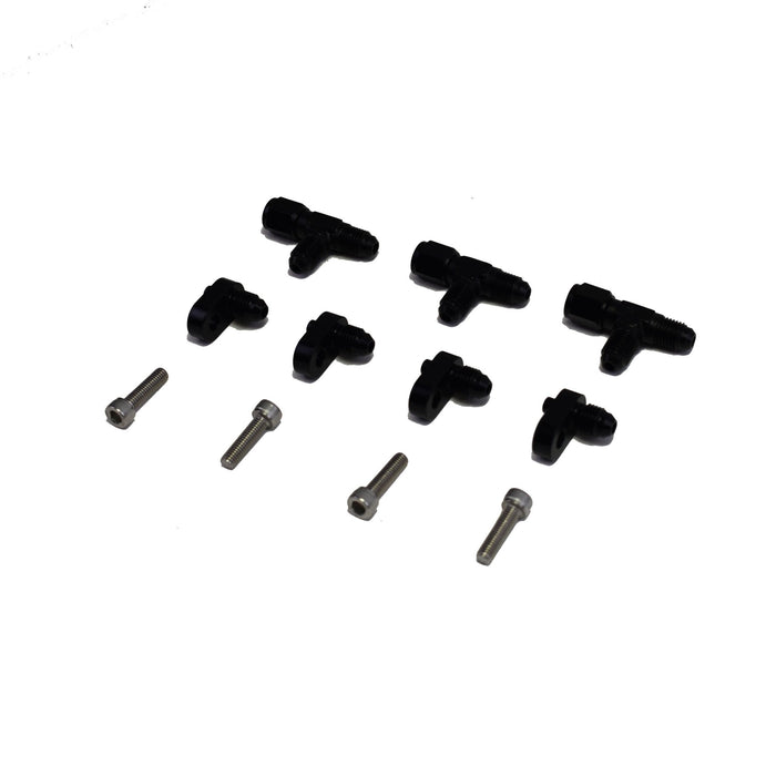 A-Team Performance LS LSX LS1 LS2 LS6 LM7 Steam Vent Hose Kit -4 AN Complete Coolant Crossover Black - Southwest Performance Parts