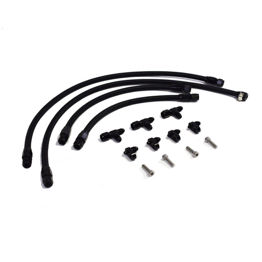 A-Team Performance LS LSX LS1 LS2 LS6 LM7 Steam Vent Hose Kit -4 AN Complete Coolant Crossover Black - Southwest Performance Parts