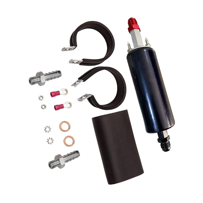 A-Team Performance LS Universal High Flow & Pressure External Inline 255LPH Fuel Pump Kit Replacement for GSL 392 Walbro Black - Southwest Performance Parts