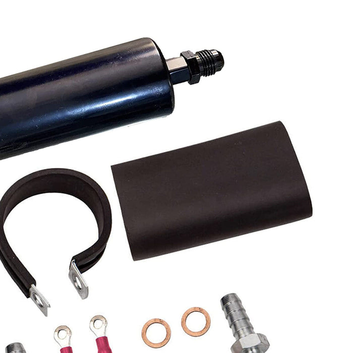 A-Team Performance LS Universal High Flow & Pressure External Inline 255LPH Fuel Pump Kit Replacement for GSL 392 Walbro Black - Southwest Performance Parts