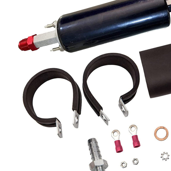 A-Team Performance LS Universal High Flow & Pressure External Inline 255LPH Fuel Pump Kit Replacement for GSL 392 Walbro Black - Southwest Performance Parts
