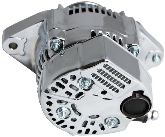 A-Team Performance Nippondenso Alternator Style 90 Amp for Hot Rod and Mini Race with V-Belt Pulley and Regulator Chrome - Southwest Performance Parts
