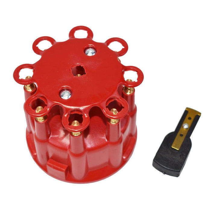 A-Team Performance Pro Billet & Ready to Run Cap & Rotor Kit 8-Cylinder Male Red - Southwest Performance Parts