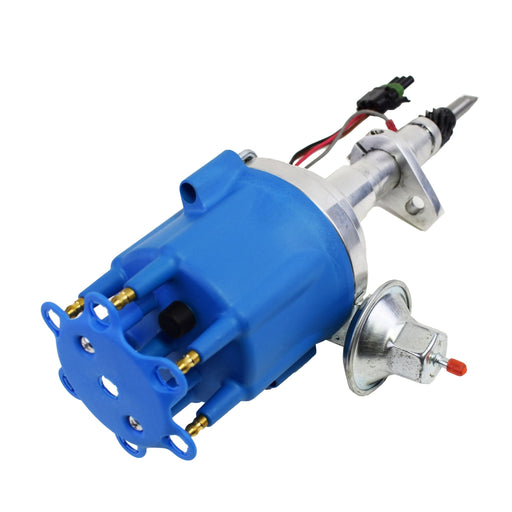A-Team Performance Pro Series Ready to Run R2R Distributor For 1941-62 Early Chevy 194 216 235 261 68-87 Toyota Land Cruiser F & 2F 3.9L & 4.2L, I6 Engine, Blue Cap - Southwest Performance Parts