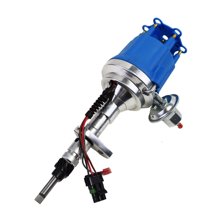 A-Team Performance Pro Series Ready to Run R2R Distributor For 1941-62 Early Chevy 194 216 235 261 68-87 Toyota Land Cruiser F & 2F 3.9L & 4.2L, I6 Engine, Blue Cap - Southwest Performance Parts