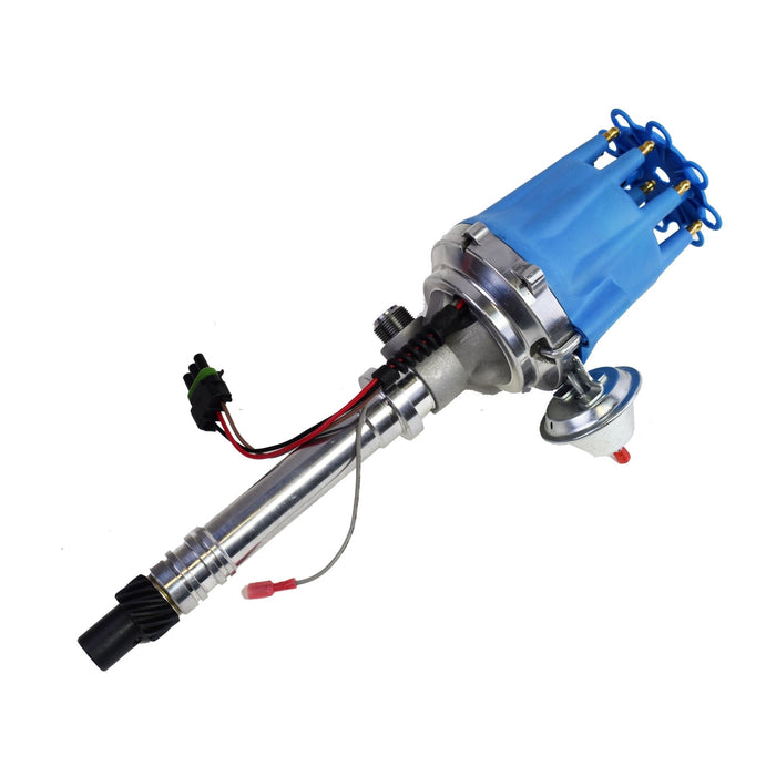A-Team Performance Pro Series Ready to Run R2R Distributor For Chevy Corvette SB-BB, Tach Drive, 262 265 267 283 302 305 307 327 350 400 396 402 454 V8 Engine, Blue Cap - Southwest Performance Parts