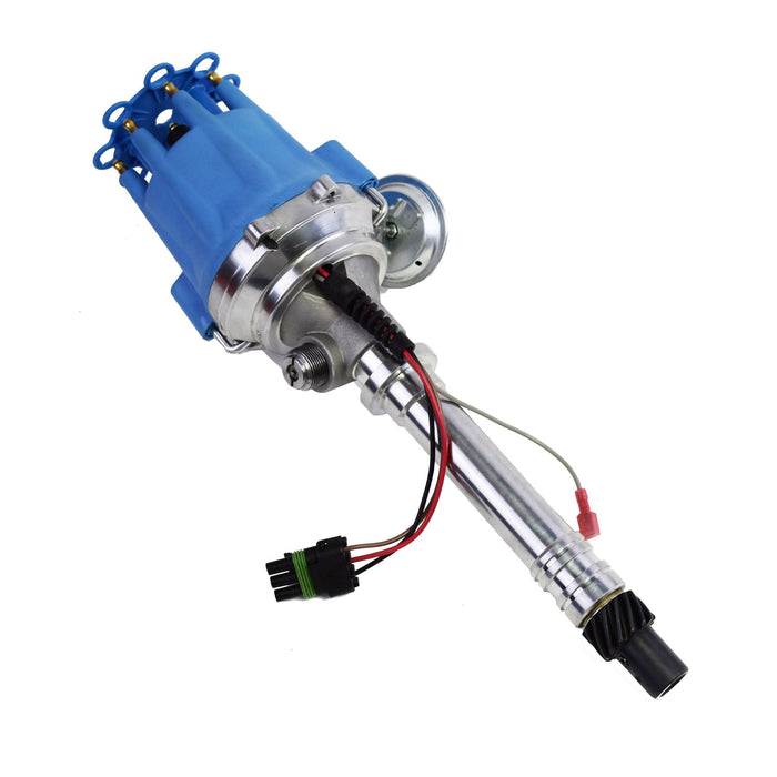A-Team Performance Pro Series Ready to Run R2R Distributor For Chevy Corvette SB-BB, Tach Drive, 262 265 267 283 302 305 307 327 350 400 396 402 454 V8 Engine, Blue Cap - Southwest Performance Parts
