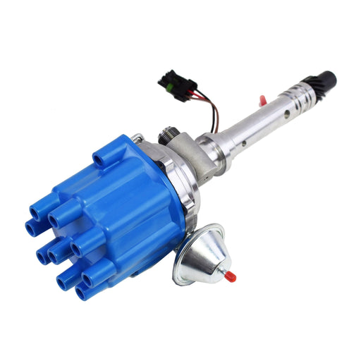 A-Team Performance Pro Series Ready to Run R2R Distributor For Chevy Corvette SB-BB, Tach Drive, 262 265 267 283 302 305 307 327 350 400 396 402 454 V8 Engine, Blue Female Cap - Southwest Performance Parts