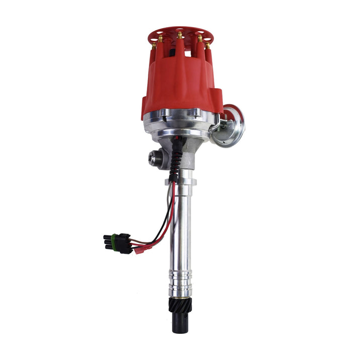 A-Team Performance Pro Series Ready to Run R2R Distributor For Chevy Corvette SB-BB, Tach Drive, 262 265 267 283 302 305 307 327 350 400 396 402 454 V8 Engine, Red Cap - Southwest Performance Parts