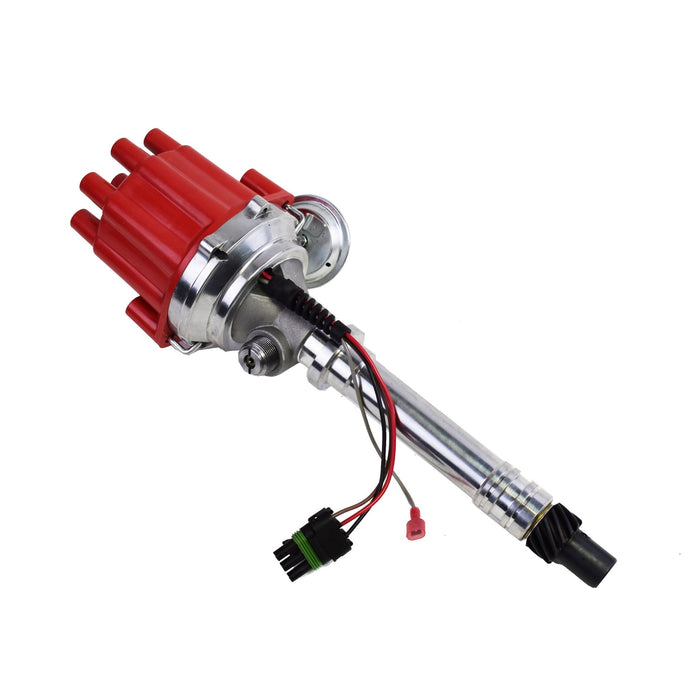 A-Team Performance Pro Series Ready to Run R2R Distributor For Chevy Corvette SB-BB, Tach Drive, 262 265 267 283 302 305 307 327 350 400 396 402 454 V8 Engine, Red Female Cap - Southwest Performance Parts