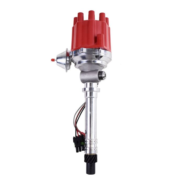A-Team Performance Pro Series Ready to Run R2R Distributor For Chevy Corvette SB-BB, Tach Drive, 262 265 267 283 302 305 307 327 350 400 396 402 454 V8 Engine, Red Female Cap - Southwest Performance Parts