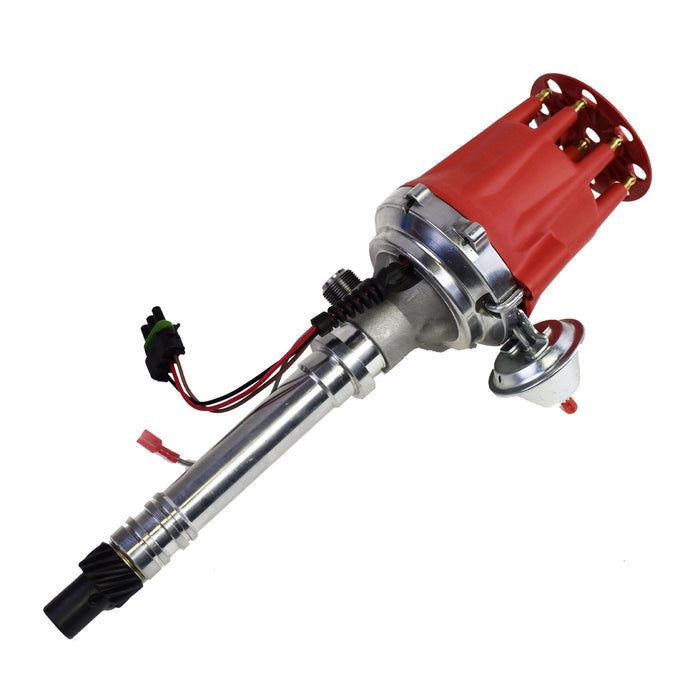 A-Team Performance Pro Series Ready to Run R2R Distributor For Chevy Corvette SB-BB, Tach Drive, 262 265 267 283 302 305 307 327 350 400 396 402 454 V8 Engine, Red Cap - Southwest Performance Parts