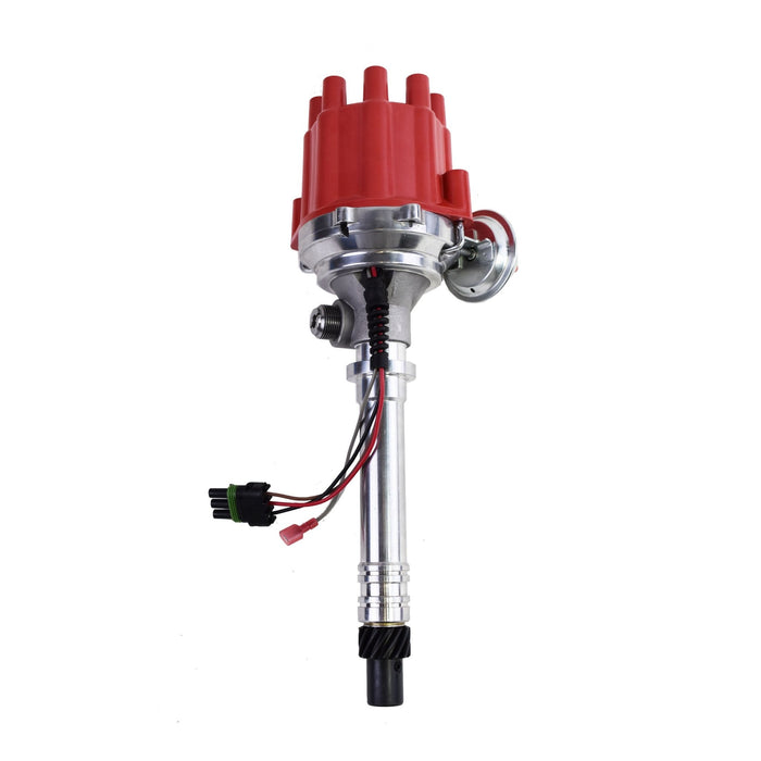 A-Team Performance Pro Series Ready to Run R2R Distributor For Chevy Corvette SB-BB, Tach Drive, 262 265 267 283 302 305 307 327 350 400 396 402 454 V8 Engine, Red Female Cap - Southwest Performance Parts