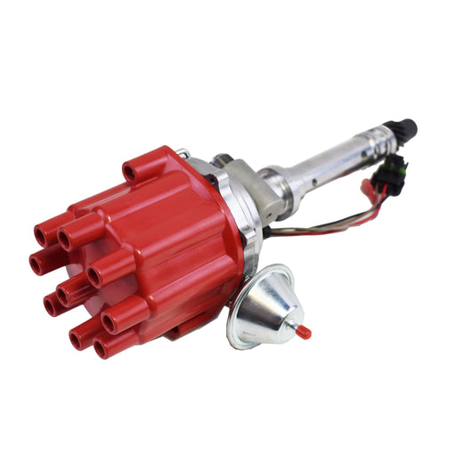 A-Team Performance Pro Series Ready to Run R2R Distributor For Chevy Corvette SB-BB, Tach Drive, 262 265 267 283 302 305 307 327 350 400 396 402 454 V8 Engine, Red Female Cap - Southwest Performance Parts