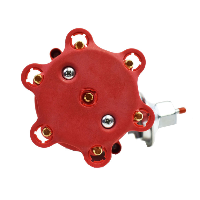 A-Team Performance Pro Series Ready to Run R2R Distributor For Ford 144 170 200 250, I6 Engine, 5-16 Hex Shaft, Red Cap - Southwest Performance Parts