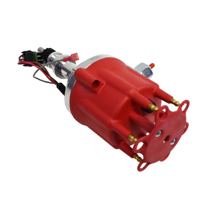 A-Team Performance Pro Series Ready to Run R2R Distributor For Ford 144 170 200 250, I6 Engine, 5-16 Hex Shaft, Red Cap - Southwest Performance Parts