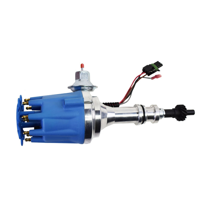 A-Team Performance Pro Series Ready to Run R2R Distributor for Ford 351C 351M 400M 370 429 460 BBF, V8 Engine, Blue Cap - Southwest Performance Parts