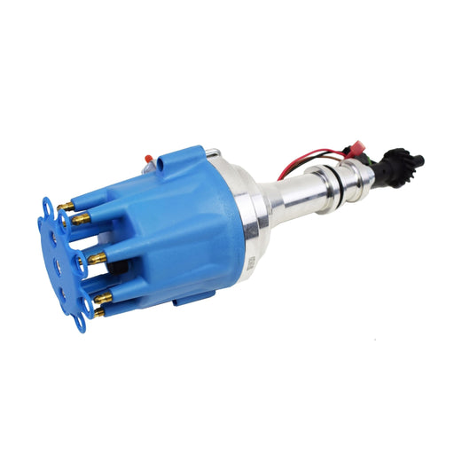A-Team Performance Pro Series Ready to Run R2R Distributor for Ford 351C 351M 400M 370 429 460 BBF, V8 Engine, Blue Cap - Southwest Performance Parts