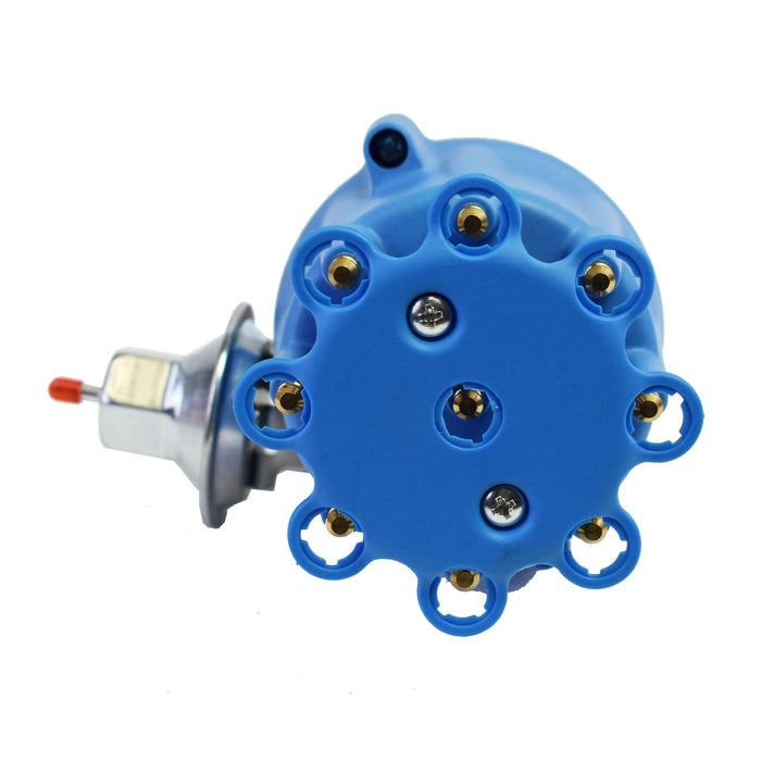 A-Team Performance Pro Series Ready to Run R2R Distributor for Ford 351C 351M 400M 370 429 460 BBF, V8 Engine, Blue Cap - Southwest Performance Parts