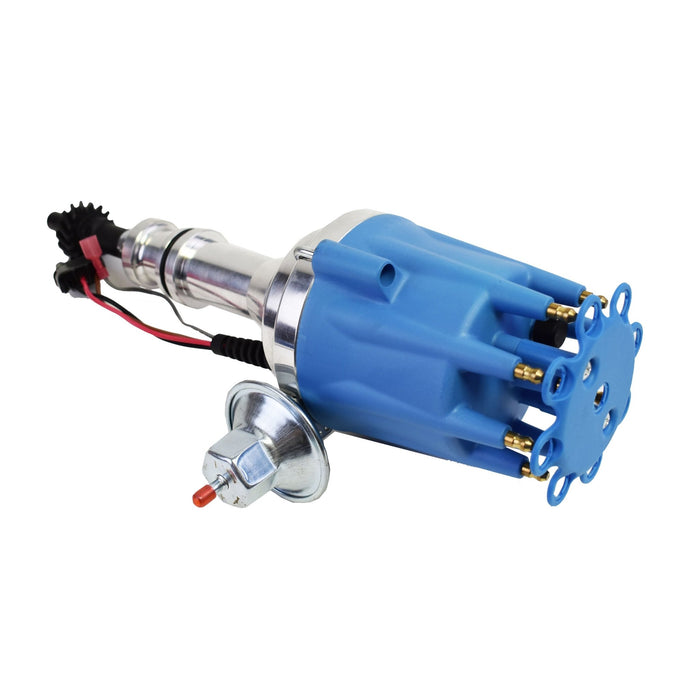 A-Team Performance Pro Series Ready to Run R2R Distributor for Ford 351C 351M 400M 370 429 460 BBF, V8 Engine, Blue Cap - Southwest Performance Parts
