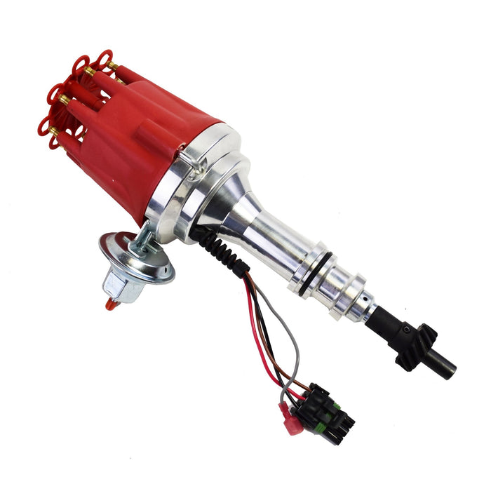 A-Team Performance Pro Series Ready to Run R2R Distributor For Ford 351C 351M 400M 370 429 460 BBF, V8 Engine, Red Cap - Southwest Performance Parts