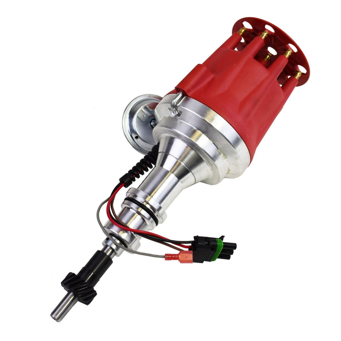 A-Team Performance Pro Series Ready to Run R2R Distributor for Ford SB Small Block 221 260 289 302 5.0L, V8 Engine Red Cap - Southwest Performance Parts