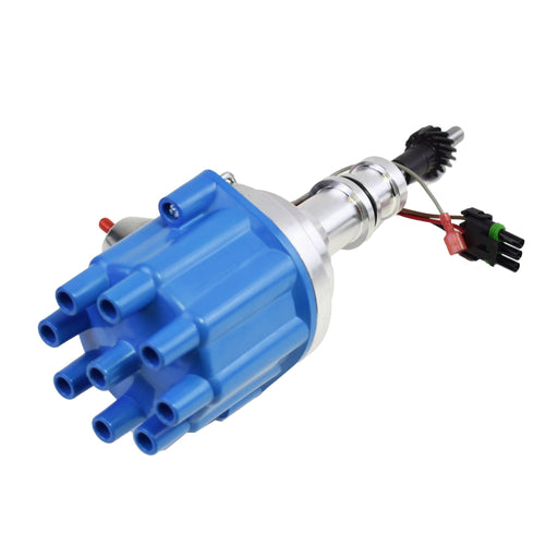 A-Team Performance Pro Series Ready to Run R2R Distributor For Ford SB Small Block Windsor 289-302W V8 Engine, Blue Female Cap - Southwest Performance Parts