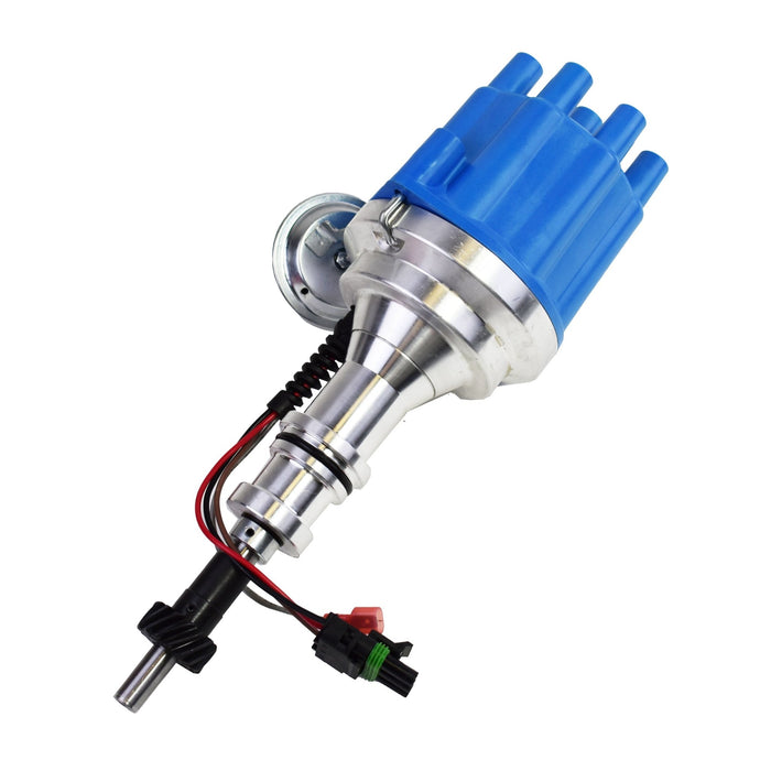 A-Team Performance Pro Series Ready to Run R2R Distributor For Ford SB Small Block Windsor 289-302W V8 Engine, Blue Female Cap - Southwest Performance Parts