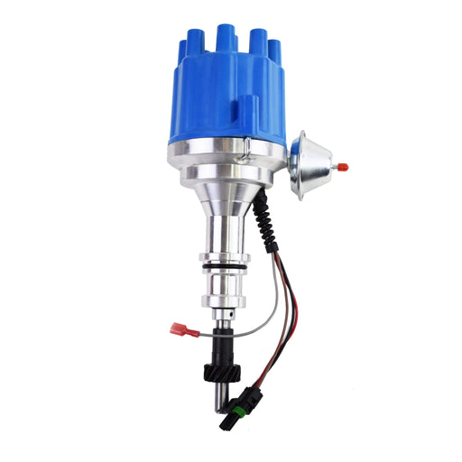 A-Team Performance Pro Series Ready to Run R2R Distributor For Ford SB Small Block Windsor 289-302W V8 Engine, Blue Female Cap - Southwest Performance Parts