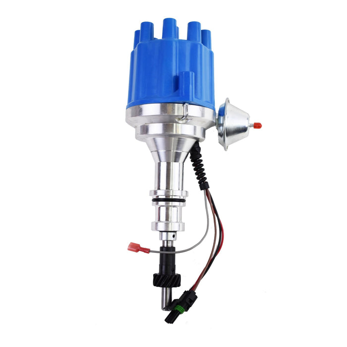 A-Team Performance Pro Series Ready to Run R2R Distributor For Ford SB Small Block Windsor 289-302W V8 Engine, Blue Female Cap - Southwest Performance Parts