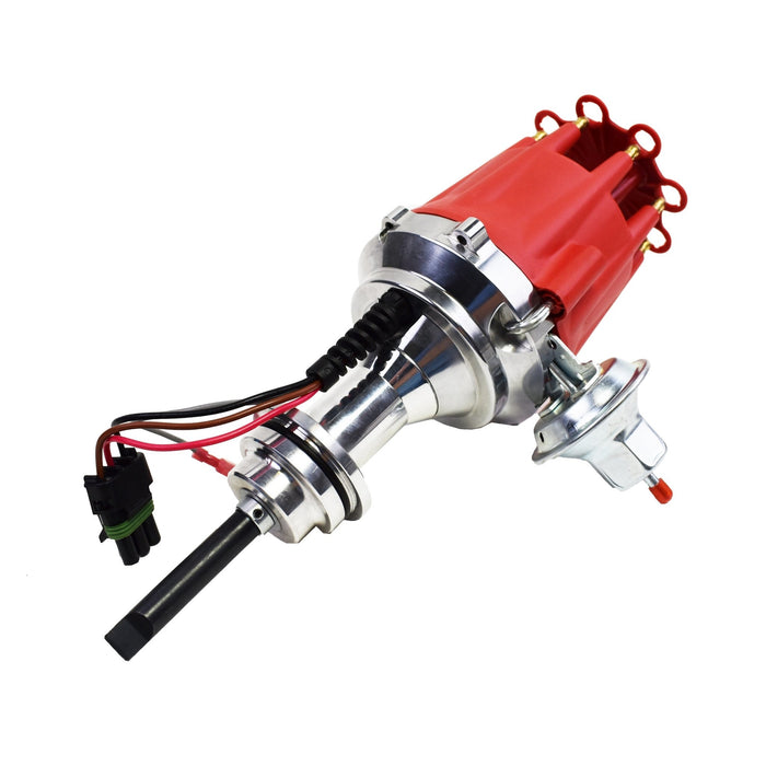 A-Team Performance Pro Series Ready to Run R2R Distributor For Mopar Dodge Chrysler 273 318 340 360, V8 Engine, Red Cap - Southwest Performance Parts
