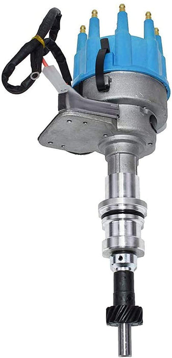 A-Team Performance Ready 2 Run Distributor, 8.0mm Spark Plug Wires, 50k Volts E-Coil, and Coil Wire For Ford Windsor V8 221, 260, 289, 302 Blue Cap - Southwest Performance Parts