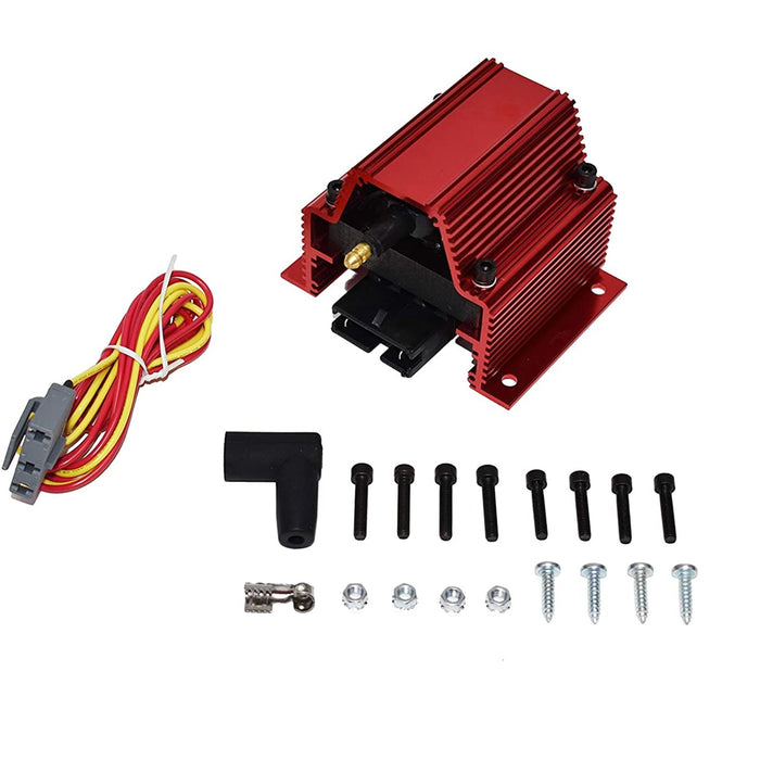 A-Team Performance Ready-To-Run R2R Distributor And 50,000 Volts E-Coil Small Block Big Block Chevrolet GM 283 305 307 327 350 400 396 427 454 Red Small Cap - Southwest Performance Parts