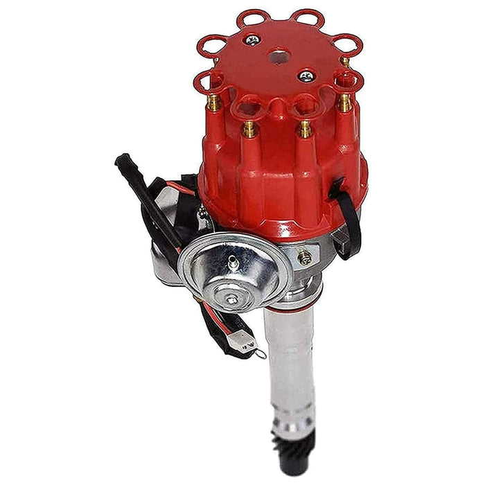 A-Team Performance Ready-To-Run R2R Distributor And 50,000 Volts E-Coil Small Block Big Block Chevrolet GM 283 305 307 327 350 400 396 427 454 Red Small Cap - Southwest Performance Parts