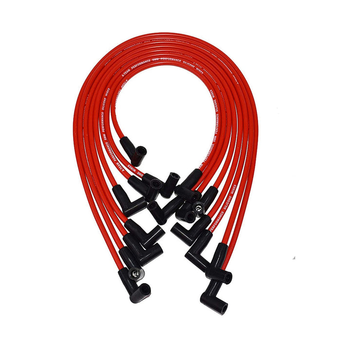 A-Team Performance SBC 350 Small Spark Plug Wires Cap Distributor Coil + Red 8mm Under the Exhaust - Southwest Performance Parts